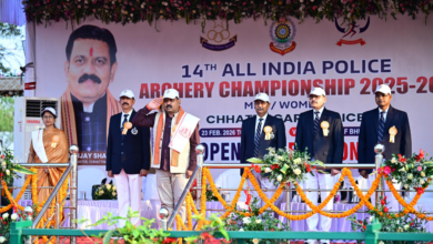 रायपुर : चौदहवीं अखिल भारतीय पुलिस तीरंदाजी प्रतियोगिता का उपमुख्यमंत्री श्री विजय शर्मा ने किया शुभारंभ… रायपुर : चौदहवीं अखिल भारतीय पुलिस तीरंदाजी प्रतियोगिता का उपमुख्यमंत्री श्री विजय शर्मा ने किया शुभारंभ…